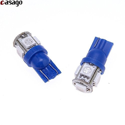 Casago CS5PB2P T10 Led Parking Light 5 SMD Blue Car Interior Pilot Licence Plate Dome Bulb for Bike/Motorcycle and Cars (1W) - Image 4