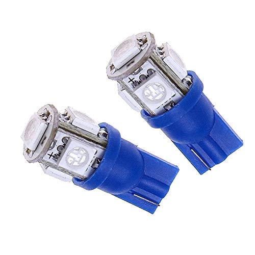 Casago CS5PB2P T10 Led Parking Light 5 SMD Blue Car Interior Pilot Licence Plate Dome Bulb for Bike/Motorcycle and Cars (1W) - Image 1