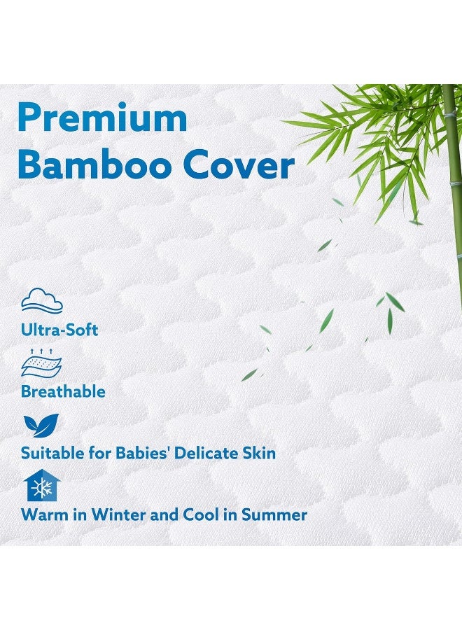 Pro Goleem Baby Bassinet Mattress Pad 30"x15" Oval - Waterproof Bamboo Cover, Premium Foam, Breathable, Hypoallergenic, Non-Toxic Topper, for Cradle and Moses Basket  - Image 4