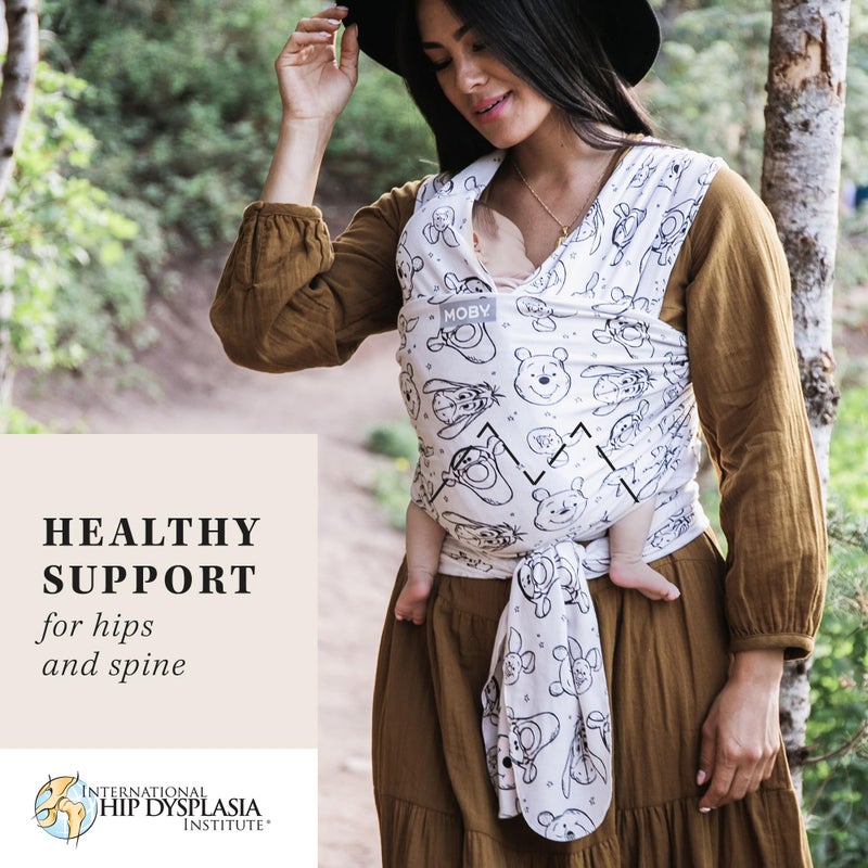 Moby Baby Wrap Carrier Featherknit for Newborns to Toddlers (8-33lbs), Infant Sling Carrier, Lightweight & Hands Free Design, Adjustable for All Body Types (Disney's Winnie The Pooh & Pals) - Image 2