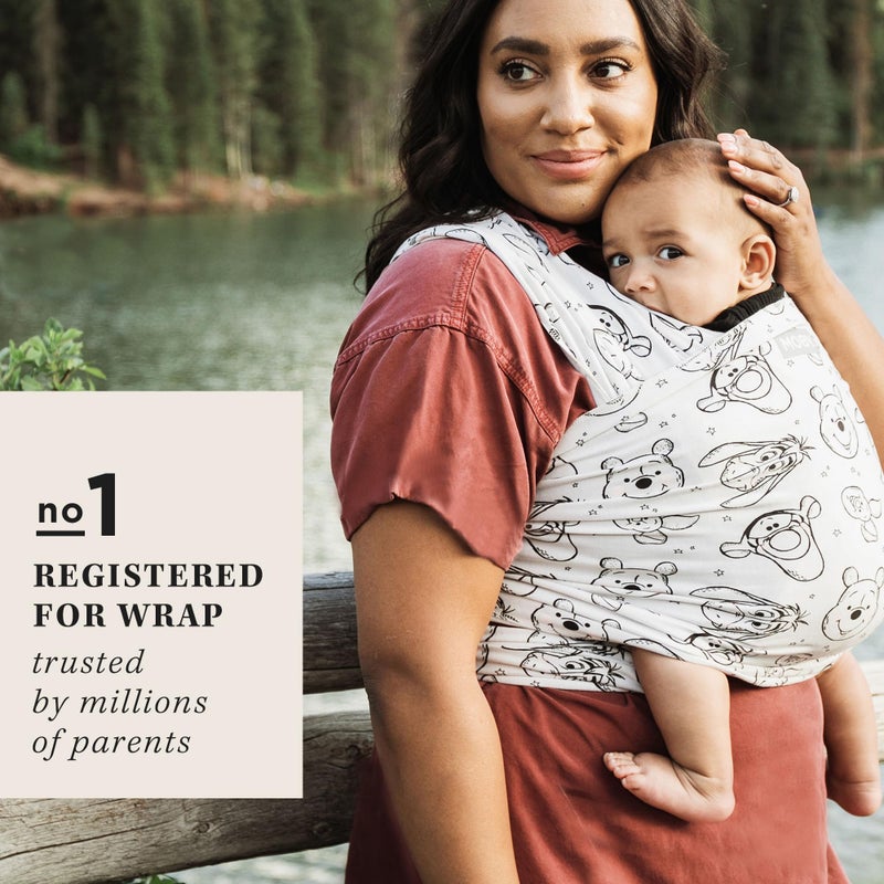 Moby Baby Wrap Carrier Featherknit for Newborns to Toddlers (8-33lbs), Infant Sling Carrier, Lightweight & Hands Free Design, Adjustable for All Body Types (Disney's Winnie The Pooh & Pals) - Image 5