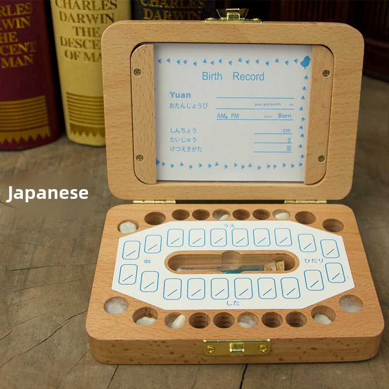Baby Tooth Keepsake Wooden Box FrameFillet Photo Frame-Japanese Fillet Photo Frame-Japanese