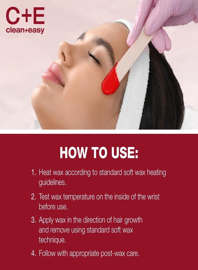 Clean + Easy Hibiscus + Raspberry Soft Wax – Hair Removal for Sensitive Skin, Face & Brows, Fruity-Floral Aroma, 14 oz - Image 5