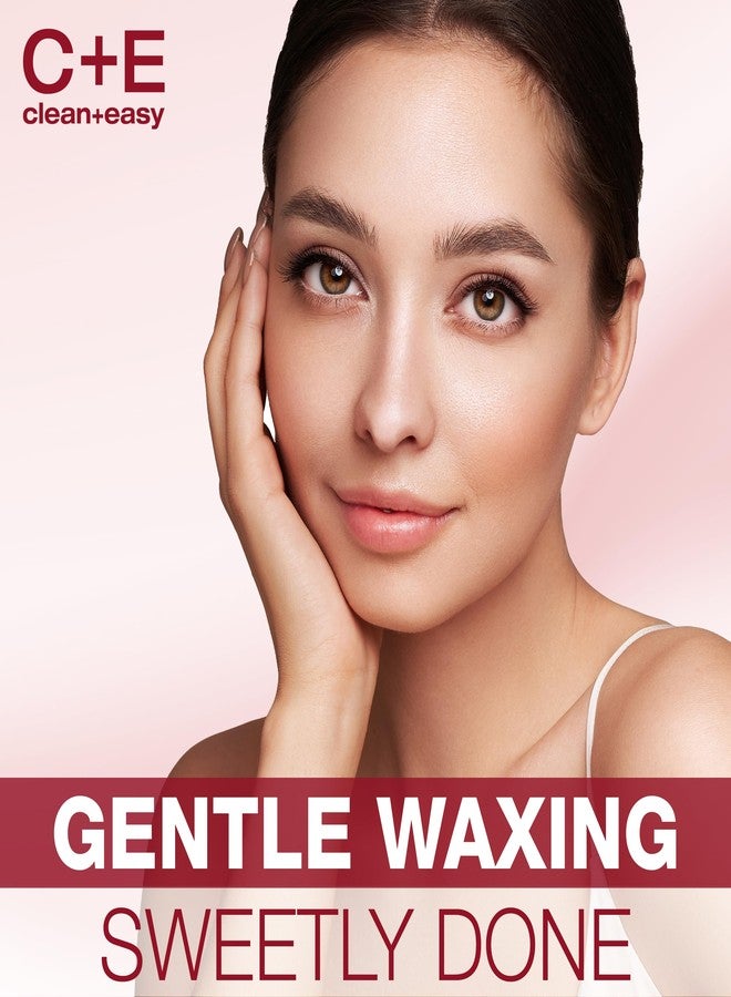 Clean + Easy Hibiscus + Raspberry Soft Wax – Hair Removal for Sensitive Skin, Face & Brows, Fruity-Floral Aroma, 14 oz - Image 2