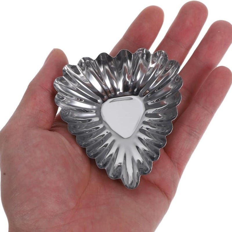 Reusable 36 Pcs Nonstick Stainless Steel Mini Cake Molds Set With 9 Shapes For Ensaymada Brioche Eggs - Image 4