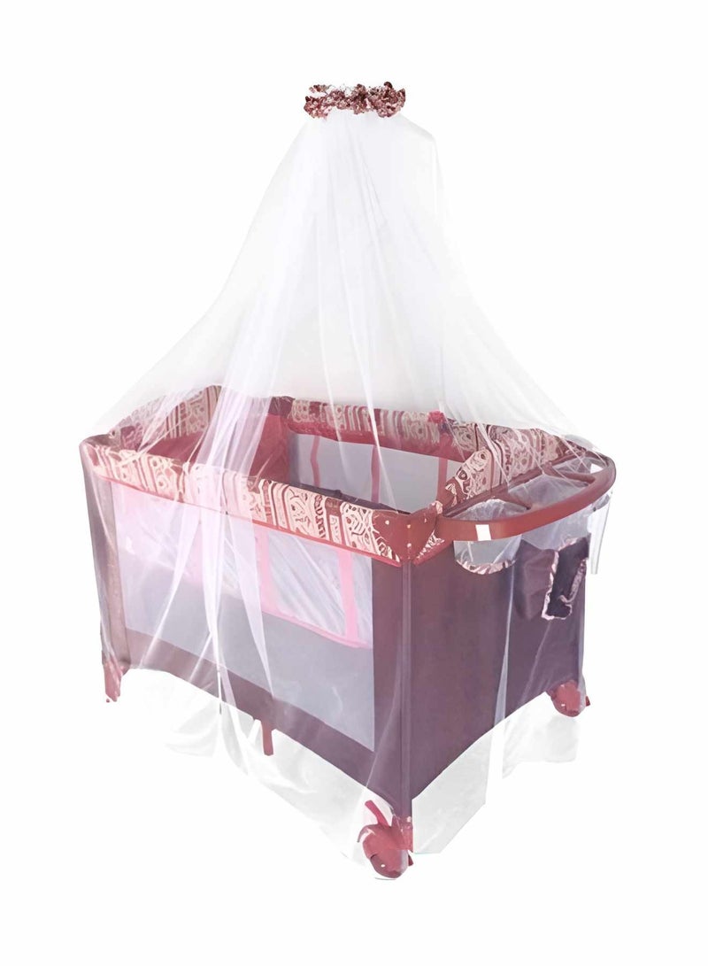 Multi-functional Two-Layer Foldable Baby Bed with Mosquito Net - Image 1
