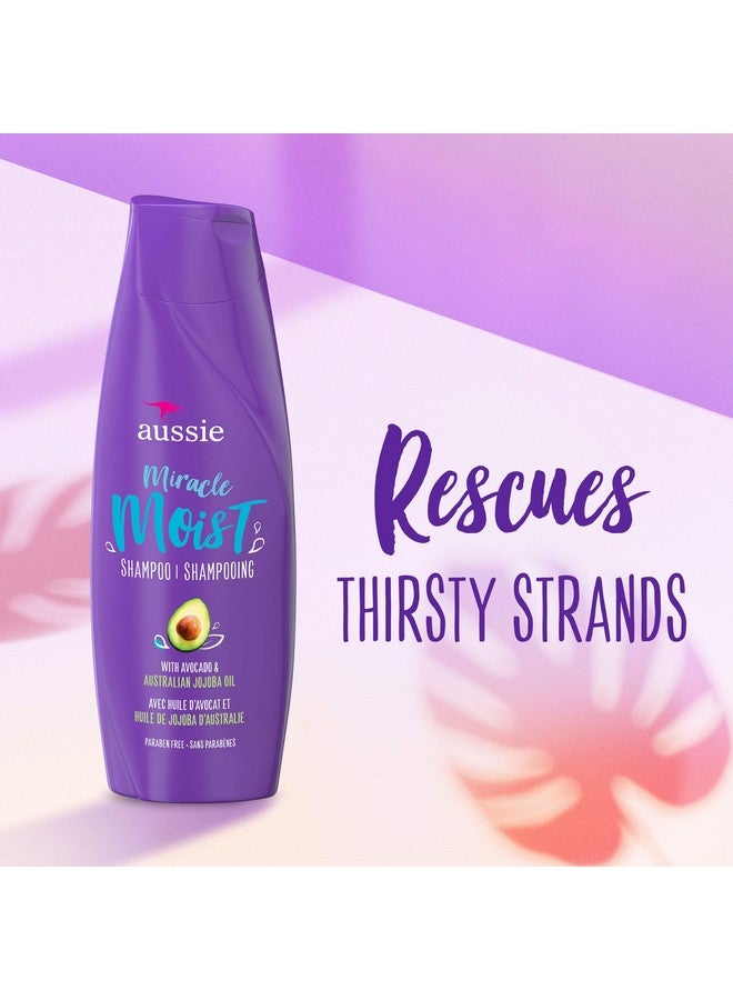 أوسي شامبو أوسي ميراكل مويست الخالي من البارابين مع الأفوكادو والجوجوبا للشعر الجاف، 30.4 أونصة سائلة (عبوة من 4 قطع) - Image 3