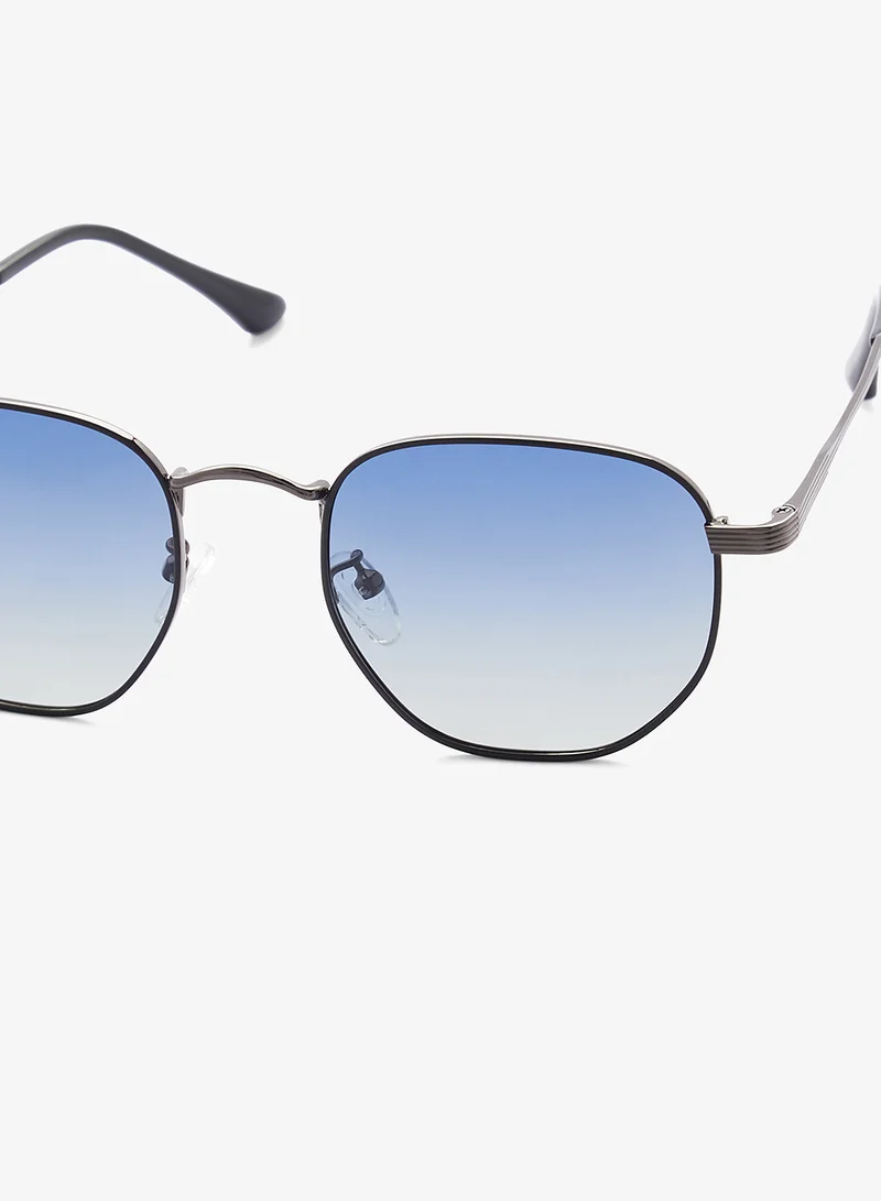 Seventy Five Polarized Lens Square Aviatoe Sunglasses