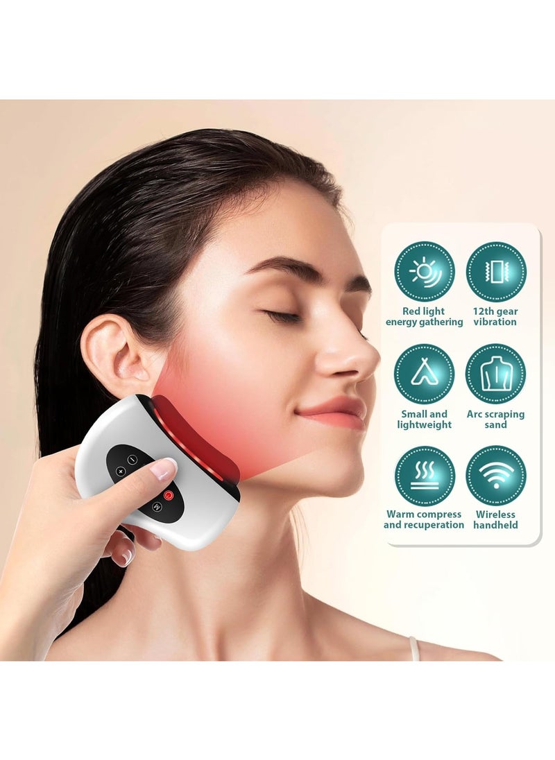 DubaiGallery - Electric Red Light Photothermal Scraping Device, Electric Bianstone Scraping Board, Lymphatic Dredging Heating Electric Scraping Instrument Massage Tool - Image 1