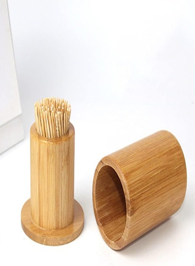 AKDC Yardwe Wooden Toothpick Holder With Lid Toothpick Dispenser Cocktail Stick Storage Box For Table Hotel Restaurant Kitchen And Party - Image 5