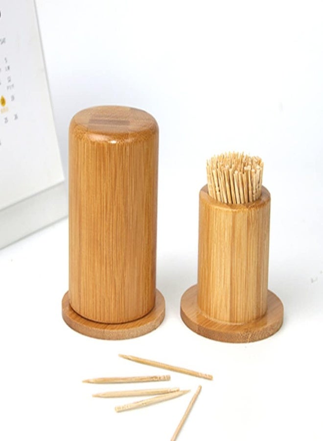 AKDC Yardwe Wooden Toothpick Holder With Lid Toothpick Dispenser Cocktail Stick Storage Box For Table Hotel Restaurant Kitchen And Party - Image 1