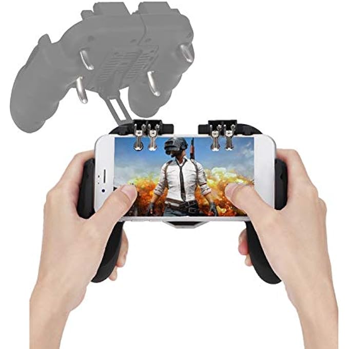 rayihni PUBG GAME CONTROLLER, JOYSTICK REMOTE GRIP ACCESSORY GAMEPAD SHOOTING GAME WITH COOLING FAN, MECHANICAL BUTTON FEELING FOR SMARTPHONES - Image 1
