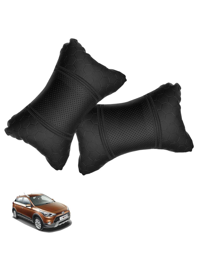 Adroitz Adroitz Car Neck Rest Football Design Black PillowCushion Set of 2 for i20 Active_PR304  - Image 1