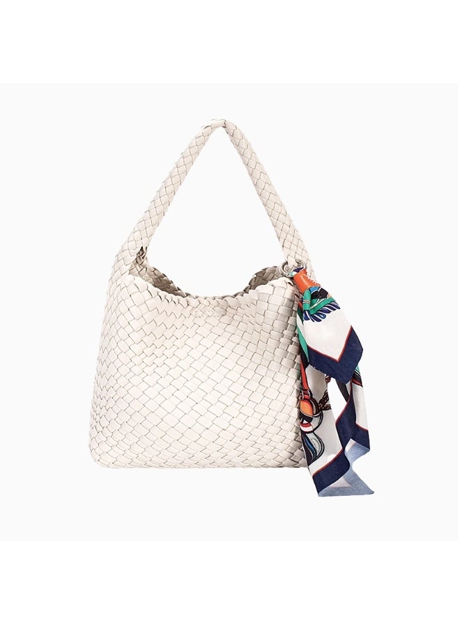 David Jones CM8274 Selena Women's Woven Handbag | Stylish Summer Shoulder Bag | Lightweight Everyday Purse for Work, Shopping & Vacation