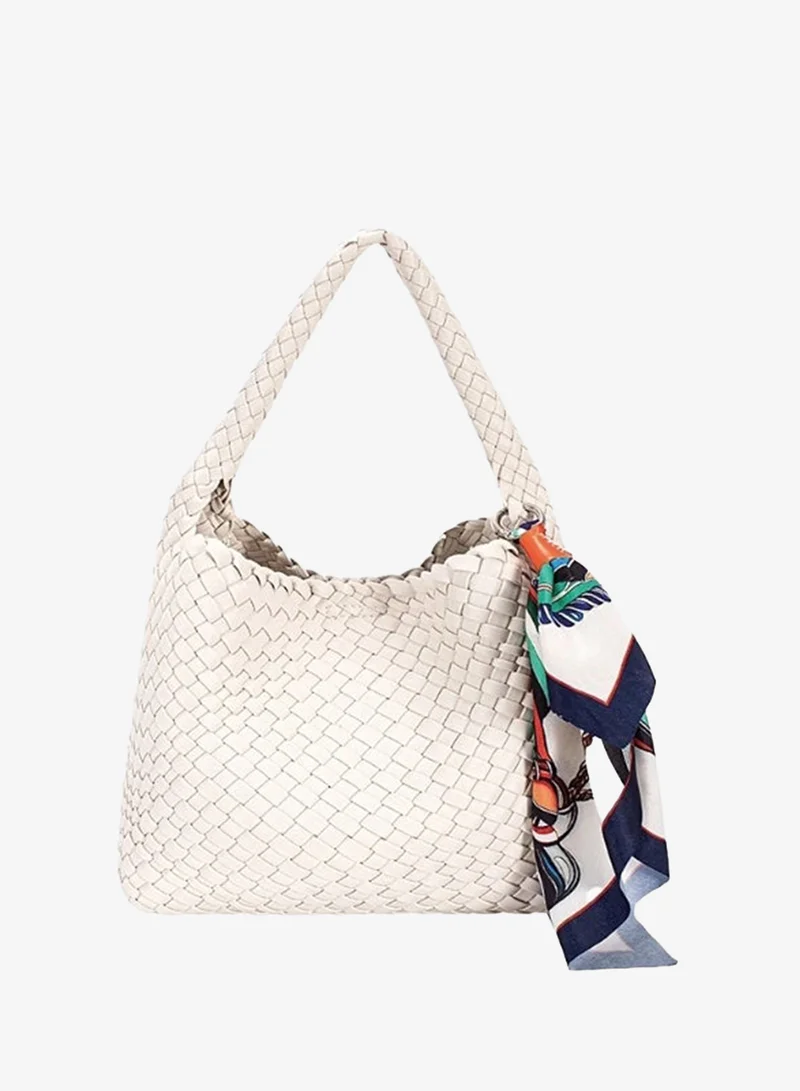 David Jones CM8274 Selena Women's Woven Handbag | Stylish Summer Shoulder Bag | Lightweight Everyday Purse for Work, Shopping & Vacation