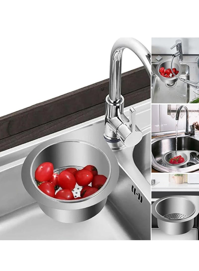 Stainless Steel Swan Sink Strainer Basket, 2024 New Stainless Steel Swan Drain Rack, Faucet Hanging Filter Basket, Kitchen Sink Drain Basket Swan for Kitchen Sink (2pcs) - Image 4