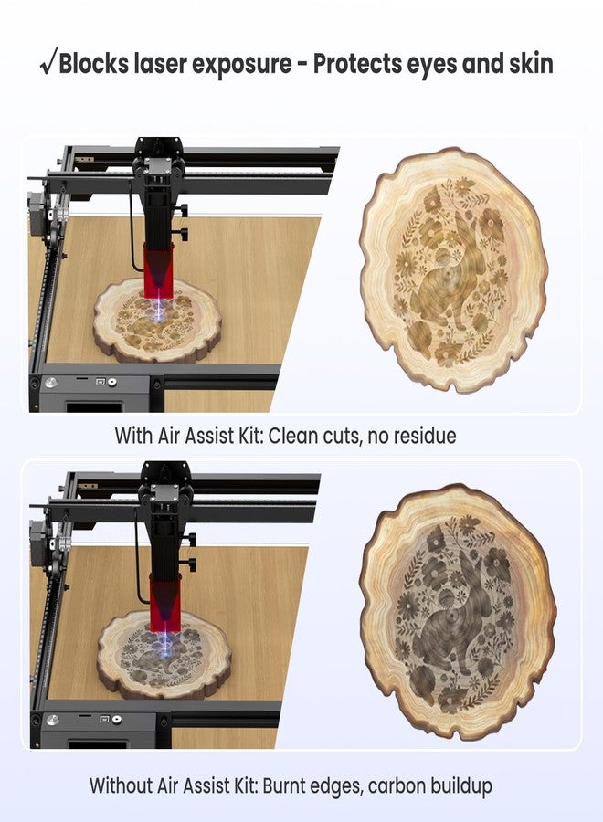 Longer Cut Engraver Air Assist Kit with Air Pump, Upgrade Switch Button, for Ray5 10W/20W Laser Engravers - Image 5