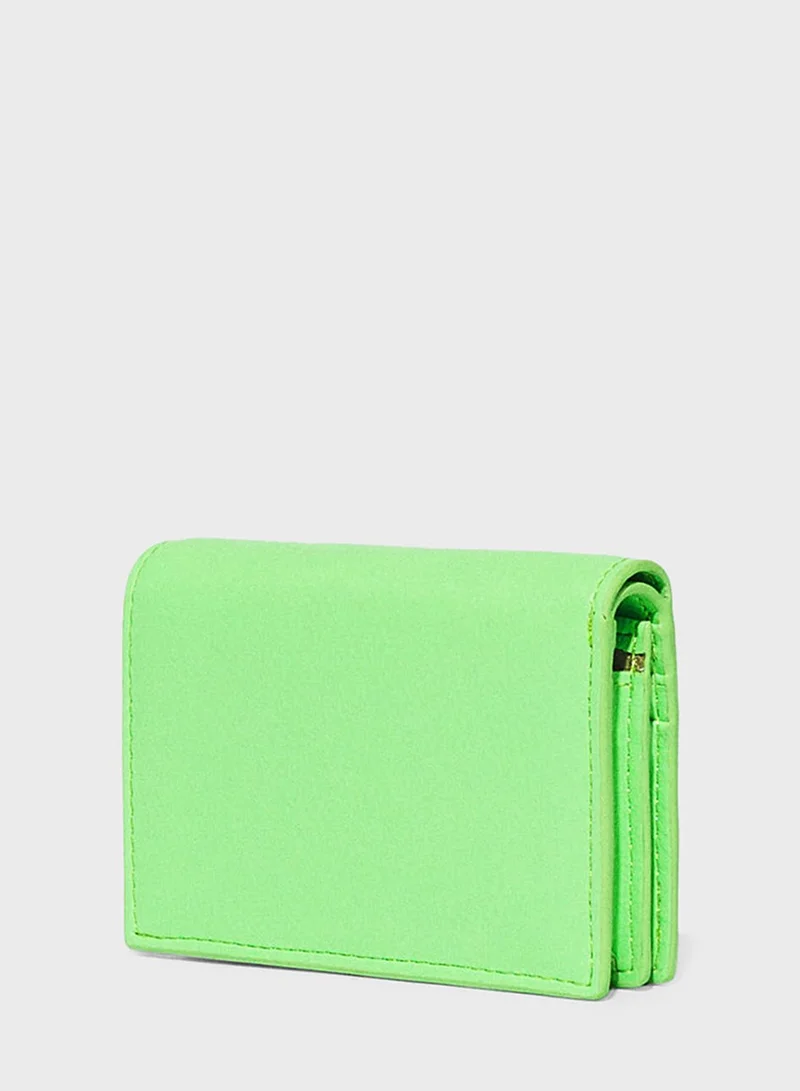 PARFOIS Logo Detailed Flap Over Wallet