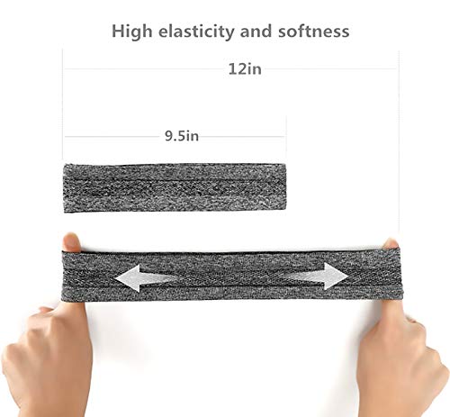 QiShang 6Pack Sweat Bands Headbands for Women Workout, Women's Fashion Non Slip Headband, Moisture Wicking Sweatband for Sports Running Athletic Yoga - Image 4