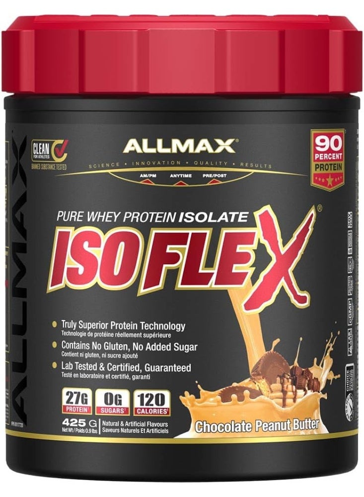 Allmax Isoflex Pure Whey Protein Isolate Chocolate Peanut Butter 14 Servings – Fast Absorption Lean Muscle Protein - Image 1