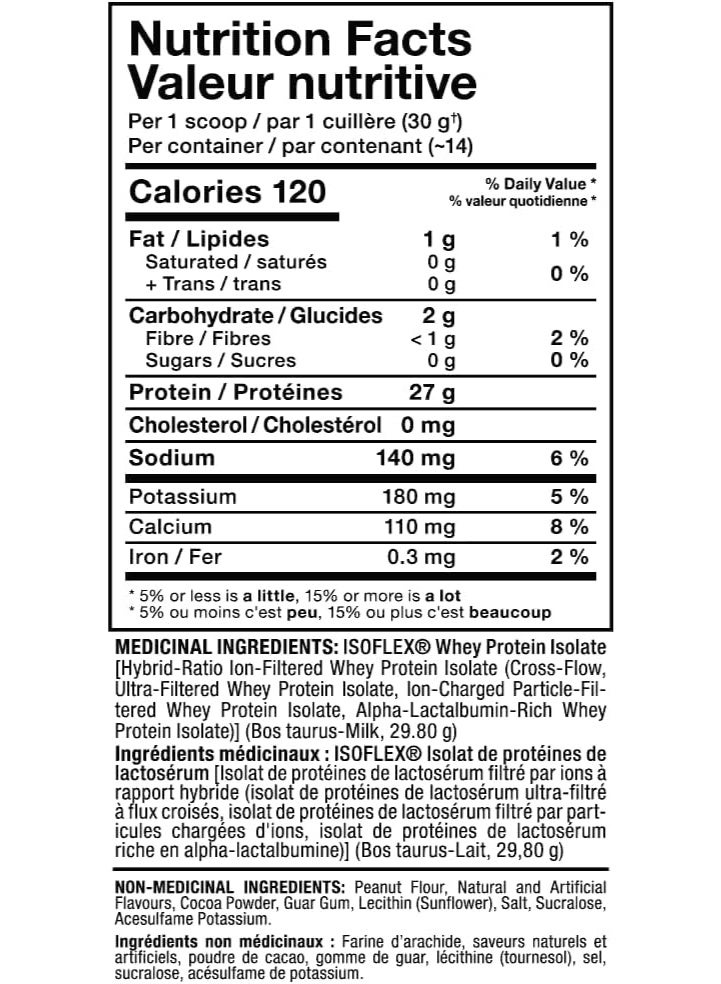 Allmax Isoflex Pure Whey Protein Isolate Chocolate Peanut Butter 14 Servings – Fast Absorption Lean Muscle Protein - Image 3