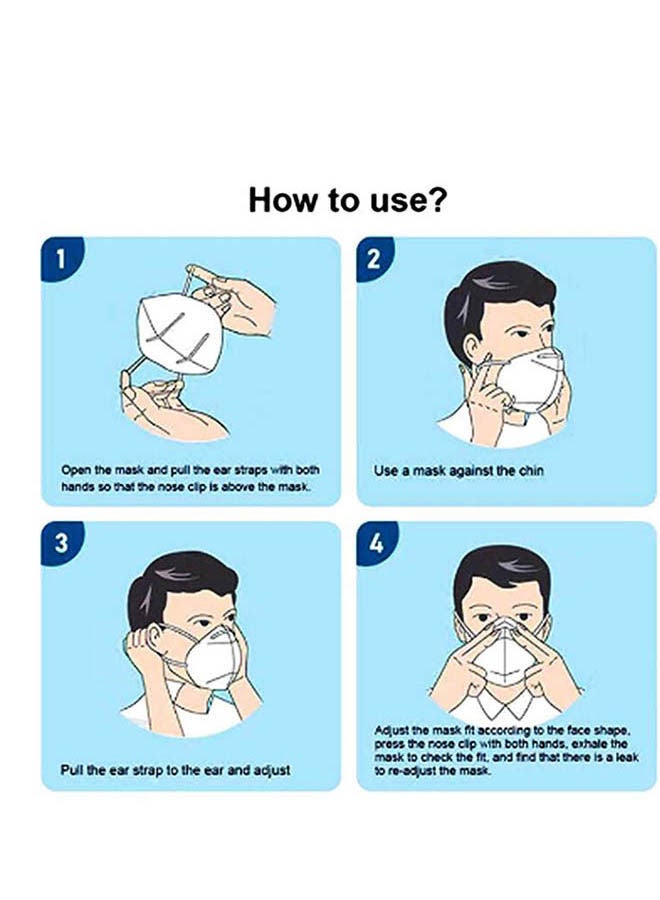 NIBEMINENT 20-Piece 5-Layered KN95 Dustproof Face Mask - Image 4