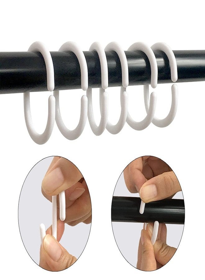 Careyoungs Plastic Shower Curtain Hooks White Curtain C Rings for Bathroom Shower Rod Window Curtains Hook Hanger - Image 3