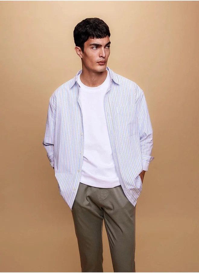 DeFacto Striped Relaxed Fit Shirt by Styli