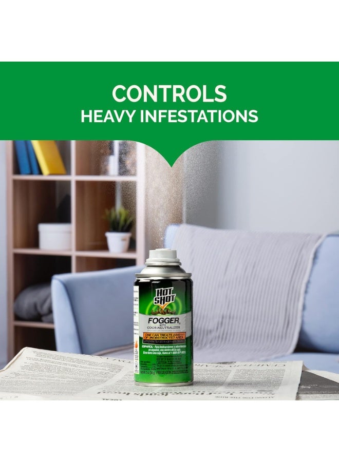 Hot Shot مبيد هوت شوت مع معادل الرائحة، يقتل الصراصير والنمل والعناكب والبراغيث، ويتحكم في الإصابات الثقيلة، 3 قطع، 2 أونصة (حزمة من 2) - Image 5