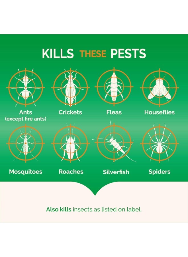 Hot Shot مبيد هوت شوت مع معادل الرائحة، يقتل الصراصير والنمل والعناكب والبراغيث، ويتحكم في الإصابات الثقيلة، 3 قطع، 2 أونصة (حزمة من 2) - Image 2