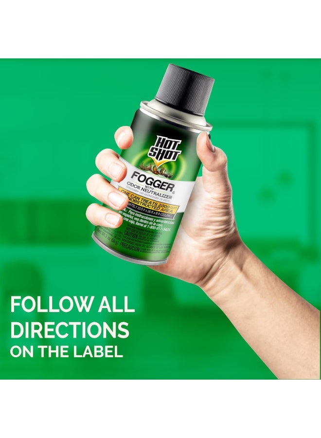 Hot Shot مبيد هوت شوت مع معادل الرائحة، يقتل الصراصير والنمل والعناكب والبراغيث، ويتحكم في الإصابات الثقيلة، 3 قطع، 2 أونصة (حزمة من 2) - Image 3