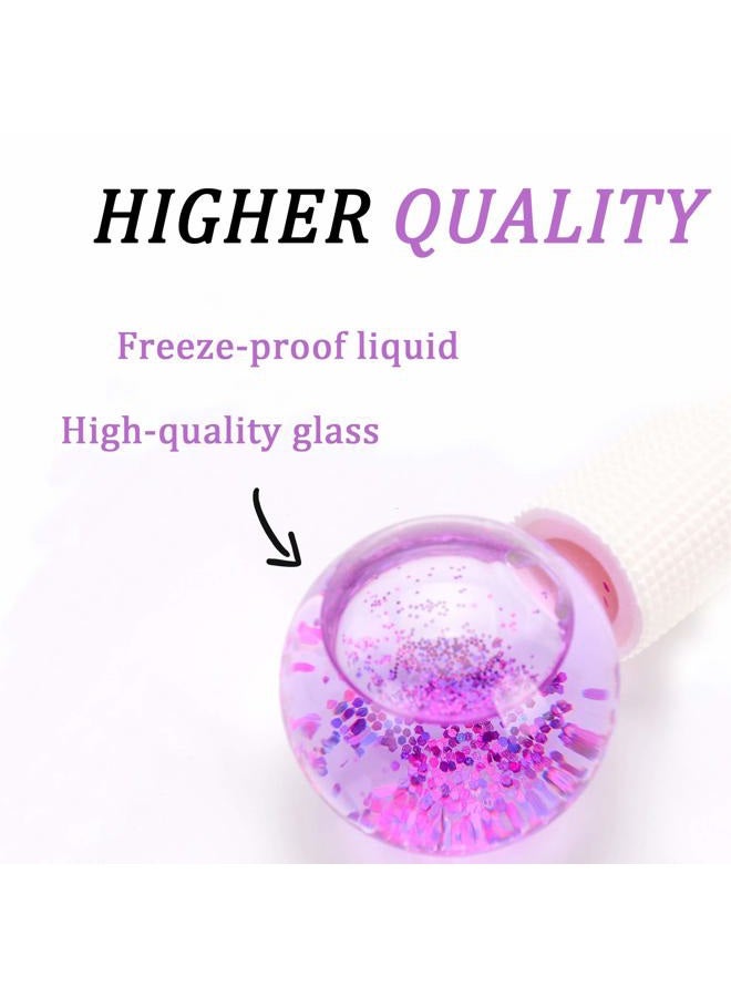 CIBLUTY ICE Beauty Balls for Facial, 2PCS Purple Facial Roller for Cold Facial Massage Face Roller Balls with Anti-Freeze Liquid to Reduce Puffiness, Pores, Wrinkles… - Image 4