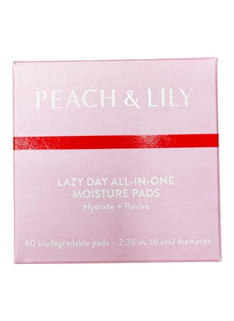 Lazy Day Allinone Moisture Pads Moisturize And Prepare Skin For Makeup Hydrate & Revive Broccoli Carrot Pomegranate Extracts & Panthenol 60 Biodegradable Pads