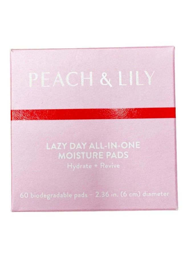 PEACH & LILY - Lazy Day Allinone Moisture Pads Moisturize And Prepare Skin For Makeup Hydrate & Revive Broccoli Carrot Pomegranate Extracts & Panthenol 60 Biodegradable Pads - Image 1