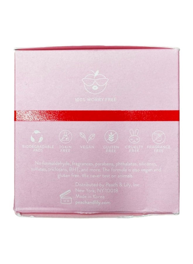 PEACH & LILY - Lazy Day Allinone Moisture Pads Moisturize And Prepare Skin For Makeup Hydrate & Revive Broccoli Carrot Pomegranate Extracts & Panthenol 60 Biodegradable Pads - Image 1