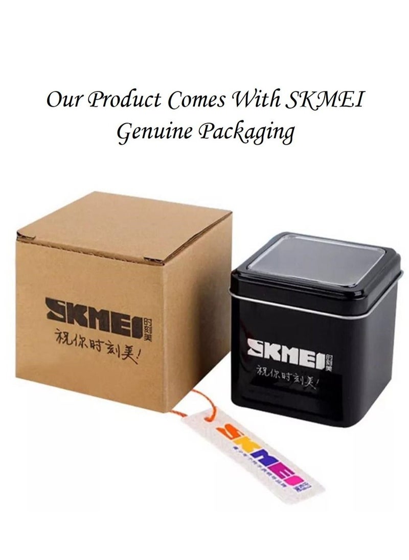 SKMEI - SKMEI Sports Wrist Watch Dual Display Analog and Digital Multi Functional LED Screen 50M Waterproof Mens Gadget - Image 1