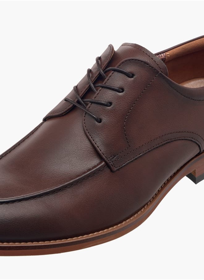DUCHINI Men's Solid Derby Shoes with Lace-Up Closure  - Image 4