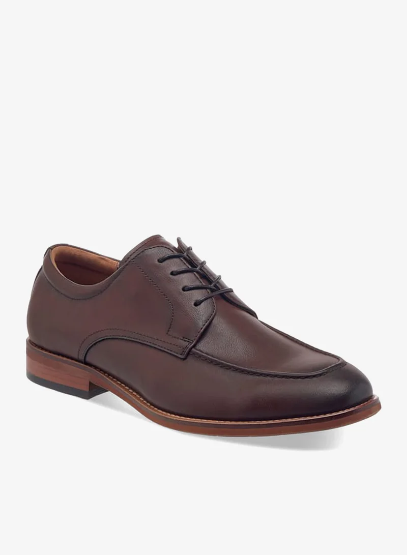 DUCHINI Men's Solid Derby Shoes with Lace-Up Closure