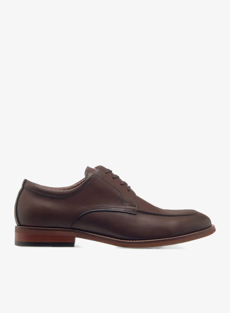 Duchini BROWN Men's Solid Derby Shoes with Lace-Up Closure for Men | Best Price UAE