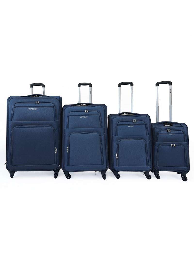 VIPTOUR 4PCS Fabric Luggage Set Durable Travel Suitcase with Spinner Wheels - Image 1