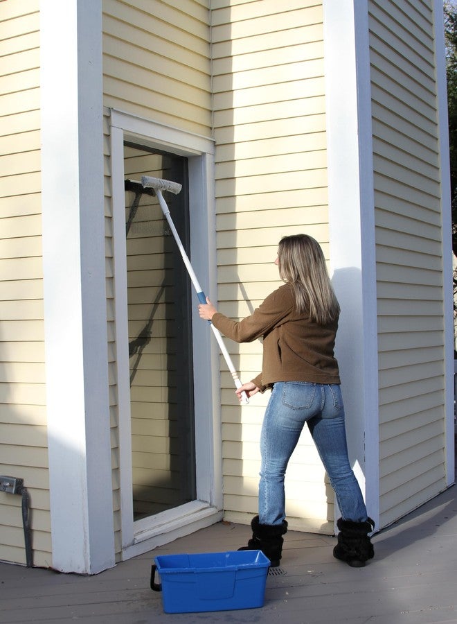 Unger - 978902 Window Washing Starter Kit with 2-in-1 Microfiber Combi, Collapsible Pole, Microfiber Cloth, and Bucket - Image 4