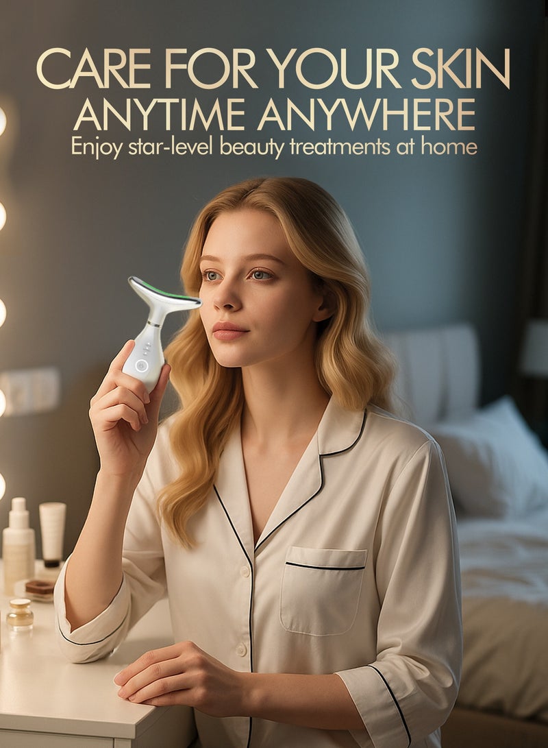 OASIAURA 4-in-1Electric Neck and Face Massager， Neck Beauty Massager Device, Electric Skin Care Tool with IPL and EMS Modes, Heat Treatment, Facial Beauty Massager Device， Lifting and Tightening Sagging Skin - Image 5