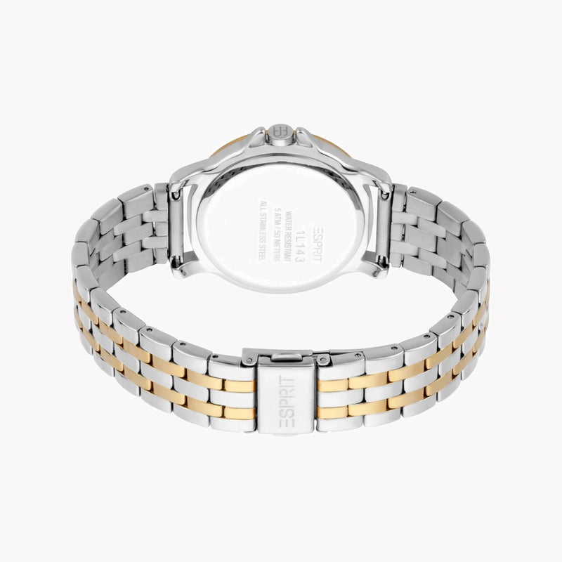 ESPRIT Women's Silver & Gold Stainless Steel Watch, Silver Dial|ES1L143M1085 - Image 3