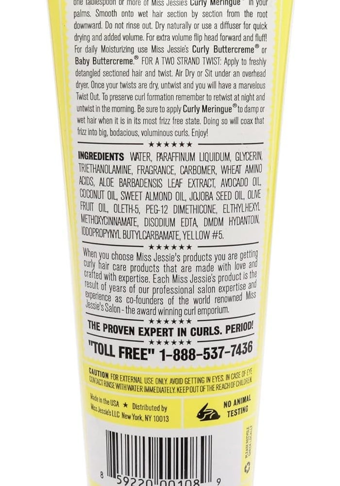 Miss Jessie's Curly Meringue Cream with Sweet Almond Oil & Avocado Oil - 8.5 oz for Natural Curls - Image 2