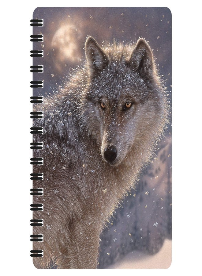 3D LiveLife Jotter - Lone Wolf from Deluxebase. Spiral Bound A6 5.5x4in Small Notebook with 80 Plain Recycled Pages. Pocket Sized Animal Notepad, Journal or Drawing Book with Cute Cover - Image 1