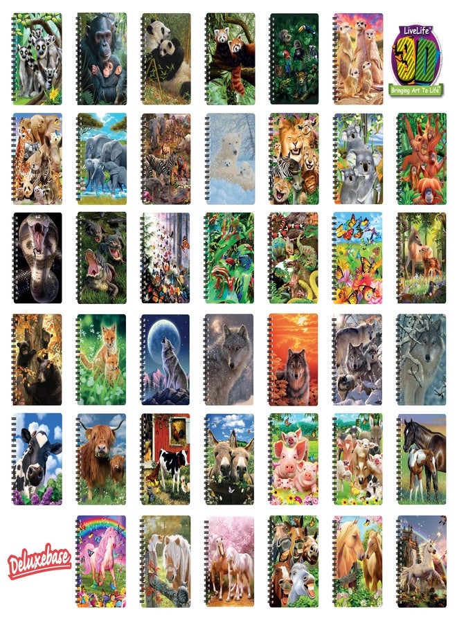 3D LiveLife Jotter - Lone Wolf from Deluxebase. Spiral Bound A6 5.5x4in Small Notebook with 80 Plain Recycled Pages. Pocket Sized Animal Notepad, Journal or Drawing Book with Cute Cover - Image 5