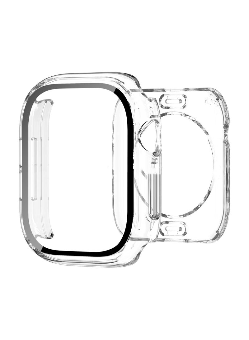 Waterproof Case for Apple Watch SE Series 6/5/4 44mm with Tempered Glass Screen Protector, 360 Full Coverage Protective Cover for Apple iWatch 44mm, Clear - Image 1
