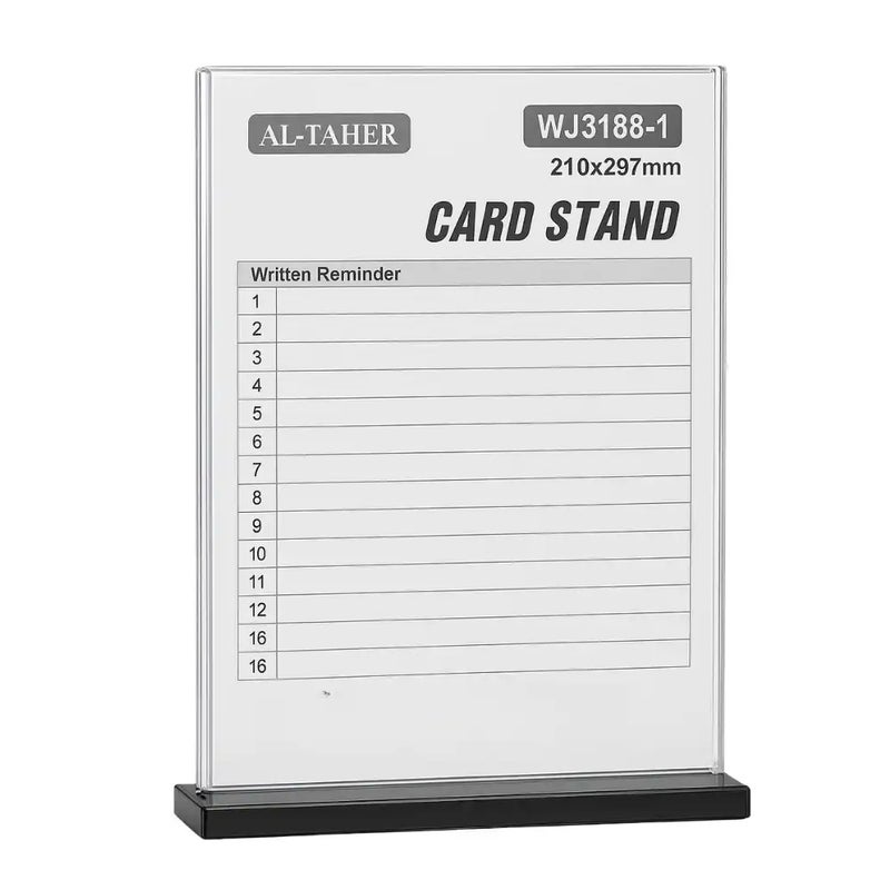 Acrylic Free Standing Display Card Stand Promotion Paper Stand- 21X29.7cm