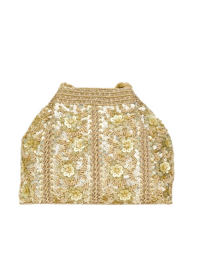 Dollar's Beaded Clutch Bag for Women RP05, Satin Luxury Handcrafted Beaded Handbag, Bridal Wedding Party Purse, Elegant Designer Formal Evening Bag, Formal Wear Accessory (Bronze) - Image 1