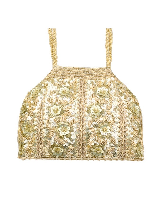 Dollar's Beaded Clutch Bag for Women RP05, Satin Luxury Handcrafted Beaded Handbag, Bridal Wedding Party Purse, Elegant Designer Formal Evening Bag, Formal Wear Accessory (Bronze) - Image 4